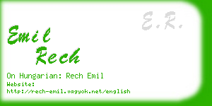 emil rech business card